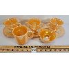 Image 2 : LOT OF 8 - FIRE KING PEACH LUSTRE MUGS, SAUCERS, & MISC MUG - SEE ALL PICS