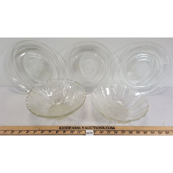 LOT OF 5 - PLATTERS & SERVING BOWLS