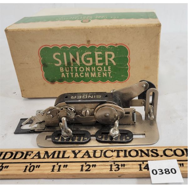SINGER BUTTONHOLE ATTACHMENT W/ BOX