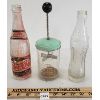 Image 1 : LOT OF 3 - GLASS SODA BOTTLES & CHOPPING MEASURING CUP