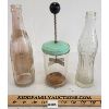 Image 2 : LOT OF 3 - GLASS SODA BOTTLES & CHOPPING MEASURING CUP