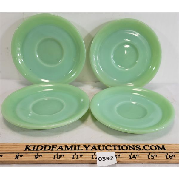 LOT OF 4 - JADEITE SAUCERS