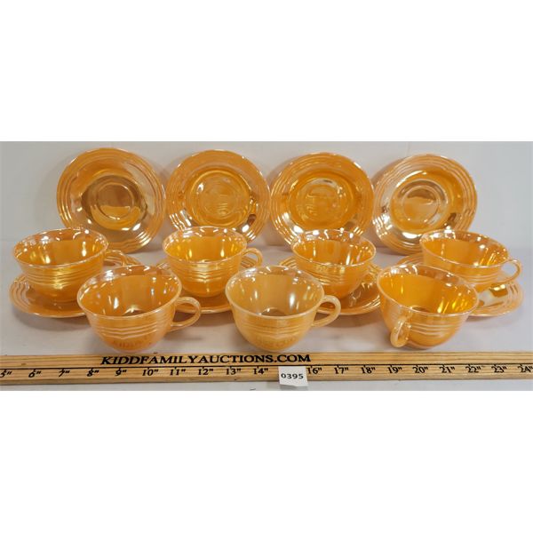 LOT OF 15 - LUSTRE TEA CUPS & SAUCERS