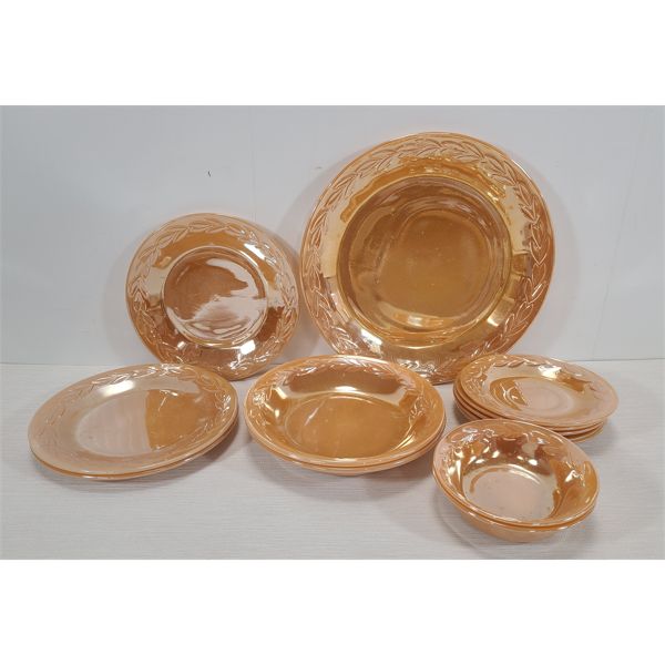 LOT OF 13 - ASSORTED LUSTRE PLATES & BOWLS