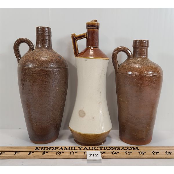 LOT OF 3 - FINGER CROCKS & DRESSING BOTTLE 