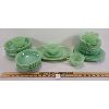Image 1 : LOT OF 39 - FIRE KING JADEITE DINNER SET 