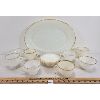 Image 1 : LOT OF 13 - FIRE KING MILK GLASS TEA & SAUCER SERVING SET 