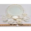 Image 2 : LOT OF 13 - FIRE KING MILK GLASS TEA & SAUCER SERVING SET 