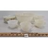 Image 2 : LOT OF 15 - FIRE KING MILK GLASS DISH SET 