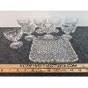 Image 1 : LOT OF 9 - FIRE KING WAFFLE STYLE DESSERT CUPS & TRAY 