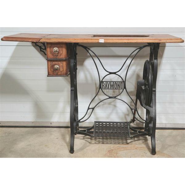 RAYMOND CAST IRON SEWING MACHINE BASE