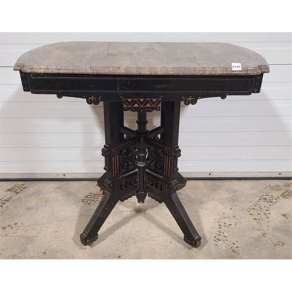 JACQUES & HAY STYLE  MARBLE TOP TABLE 