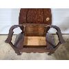 Image 3 : CARVED OAK HALL SEAT W/ MIRROR & STORAGE
