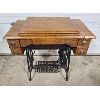 Image 5 : TIGER OAK NEW WILLIAMS TREADLE SEWING TABLE