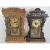 Image 1 : LOT OF 2 - GINGERBREAD MANTLE CLOCKS 