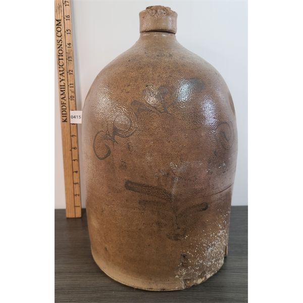 3 GAL STONEWARE (?) JUG W/ HANDLE