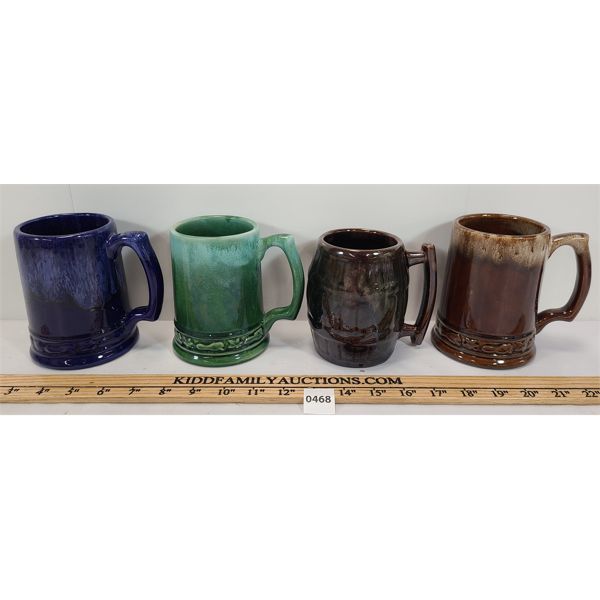 LOT OF 4 - BEAUCE QUEBEC POTTERY MUGS