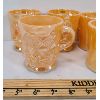Image 2 : LOT OF 9 - ANCHOR HOCKING FIRE KING LUSTREWARE MUGS 