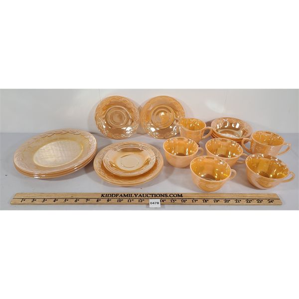 LOT OF 16 - FIRE KING LUSTREWARE PCS 