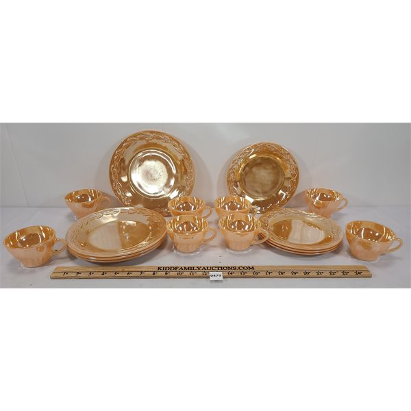 LOT OF 16 - FIRE KING LUSTREWARE PCS 