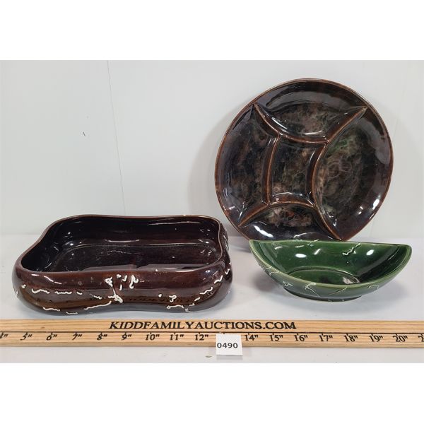 LOT OF 3 - BEAUCE QUEBEC POTTERY PCS