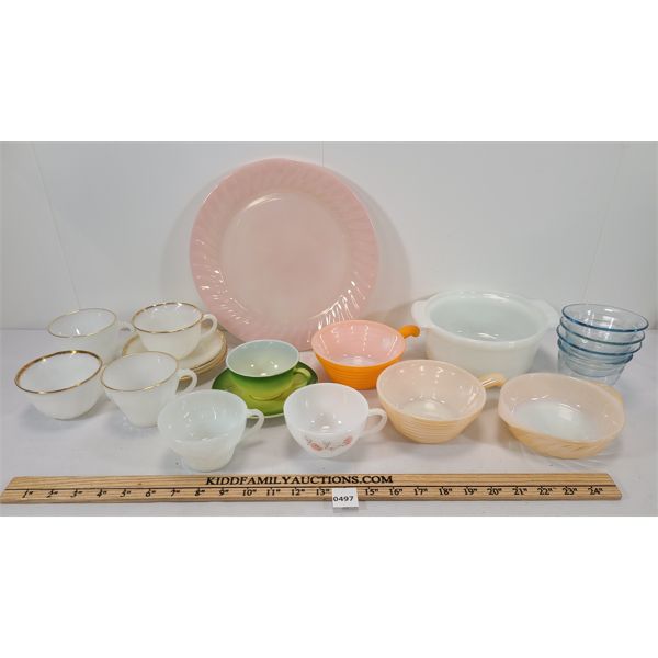 QTY OF ANCHOR HOCKING FIRE KING DISHWARE