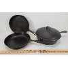 Image 1 : LOT OF 3 - CAST IRON SKILLETS 