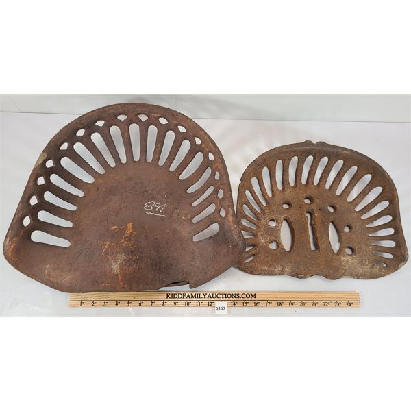 LOT OF 2 - CAST IMPLEMENT SEATS