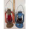 Image 4 : LOT OF 2 - BARN LANTERN W/ RED GLOBES