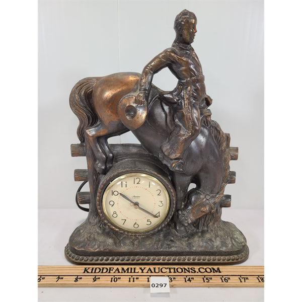 INGRAHAM ELECTRIC WESTERN MANTLE CLOCK