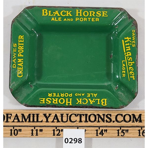 DAWES BLACK HORSE ALE PORCELAIN ASHTRAY