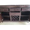 Image 3 : BROWN MAPLE SIDEBOARD W/ DRAWERS & WINE RACK