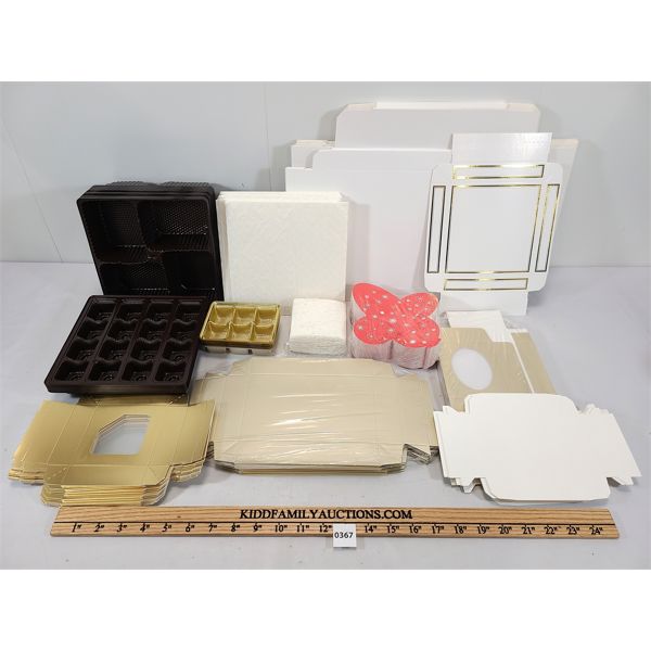 JOB LOT - CHOCOLATE PACKAGING & WRAPPERS, ETC. - SEE ALL PICS