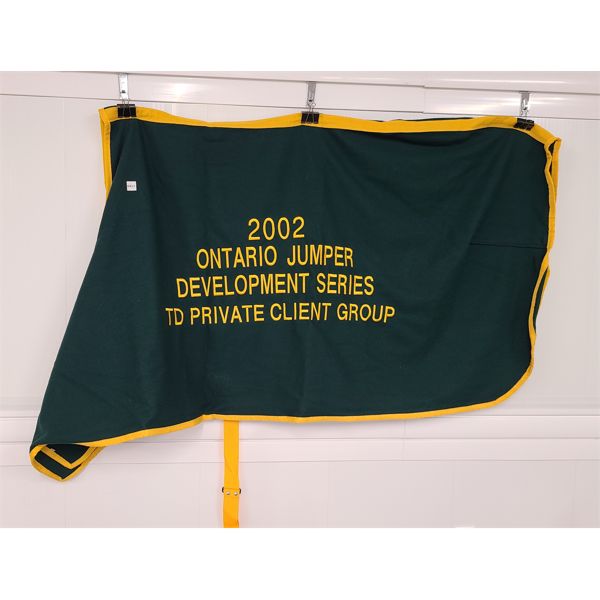LOT OF 2 - 2002 ONTARIO JUMPER SERIES HORSE BLANKETS - SEE ALL PICS