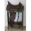 Image 1 : AUSTRALIAN WESTERN (?) SADDLE W/ LEATHER STIRRUPS