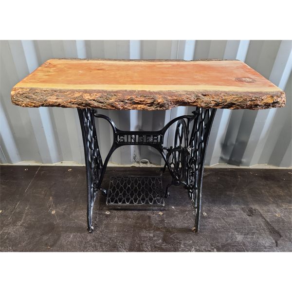 SEWING TABLE W/ LIVE EDGE TOP