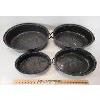 Image 2 : LOT OF 5 - GRANITE WARE ENAMEL ROASTING PANS & OVEN MITTS