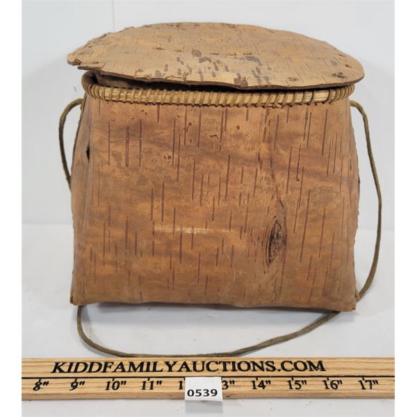 EARLY NATIVE BIRCH BARK TOTE