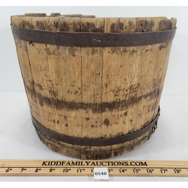 IRON BANDED WOODEN BUCKET