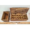 Image 3 : LOT OF 3 - WOODEN BOXES & SHAVING MIRROR - SEE ALL PICS