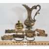 Image 1 : LOT OF 12 - BRASS HANDLES, PITCHER & ASHTRAY