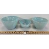 Image 1 : LOT OF 3 - FIRE KING DELPHITE BLUE MIXING BOWLS