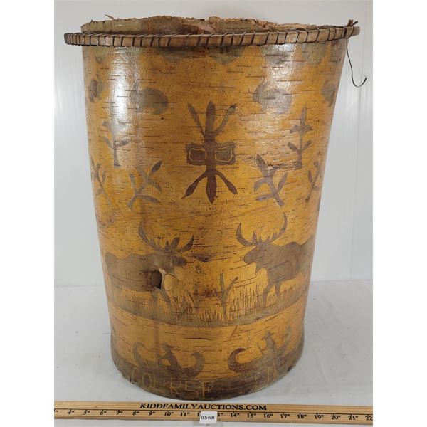 EARLY NATIVE BIRCH BARK BASKET