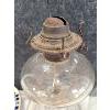 Image 2 : LOT OF 4 - OIL LAMP W/ CHIMNEY SHADES & CERAMIC TRIVET
