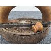 Image 3 : LOT OF 4 - STEAM LAUNCH UNIT, COAL (?) IRON W/ TRIVET & SLEIGH BELLS