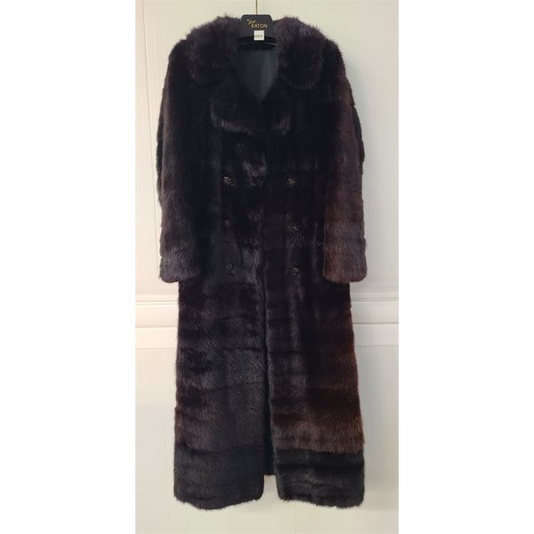 LADIES FLOOR LENGTH MINK COAT - SZ SMALL 