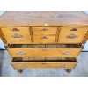 Image 3 : PINE BONNET CHEST OF DRAWERS W/ MUSTACHE PULLS 