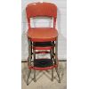 Image 3 : VINTAGE RED STEP STOOL CHAIR