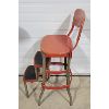 Image 4 : VINTAGE RED STEP STOOL CHAIR