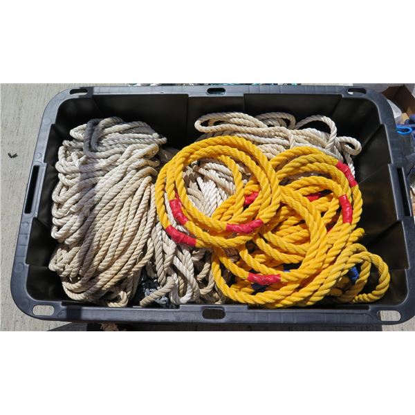 Multiple Rope Lengths in Plastic Bin